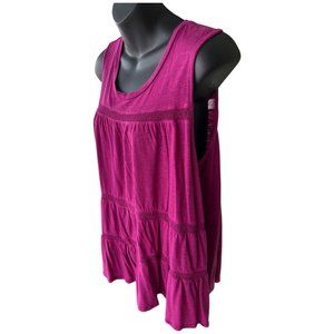 🌸6/20🌸 A-line Boho Tank with Eyelet